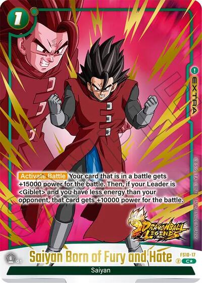 Saiyan Born of Fury and Hate (Bonus Pack Alternate Art) Starter Deck 10: Giblet Common Dragon Ball card — value and price
