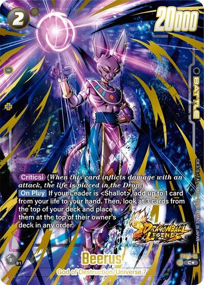 Beerus (Bonus Pack Alternate Art) Starter Deck 9: Shallot Common Dragon Ball card — value and price