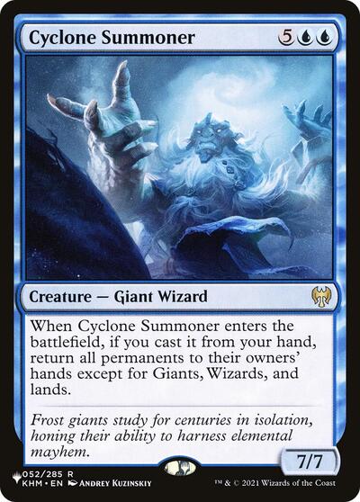 Cyclone Summoner (The List) from PLST #KHM-52, Magic: The Gathering card