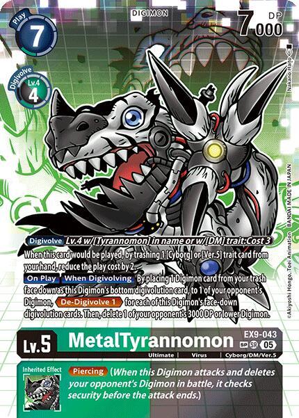 MetalTyrannomon SP digimon card
