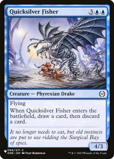 Quicksilver Fisher (The List) from PLST #ONE-287, Magic: The Gathering card