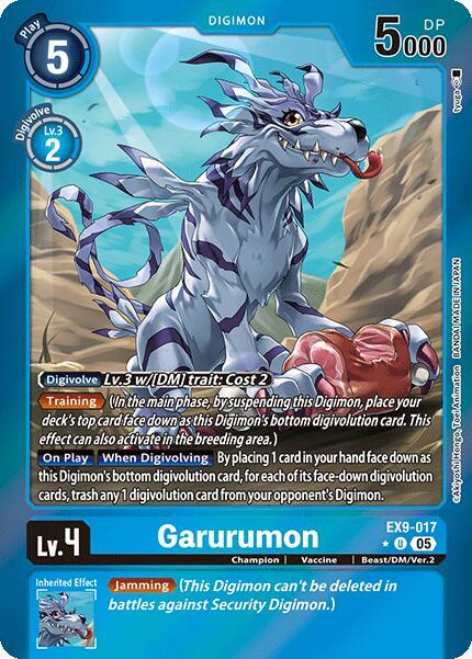 Garurumon Limited Foil digimon card
