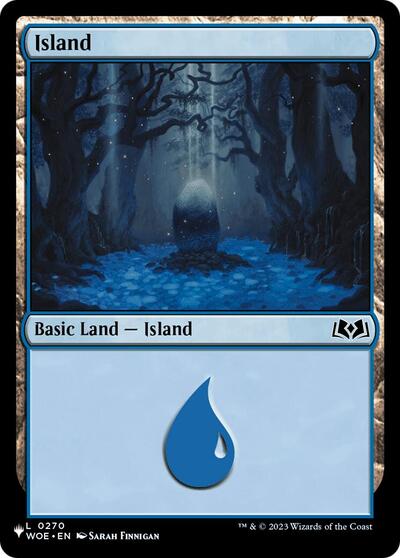 Island (The List, from WOE) from LIST #270, Magic: The Gathering card