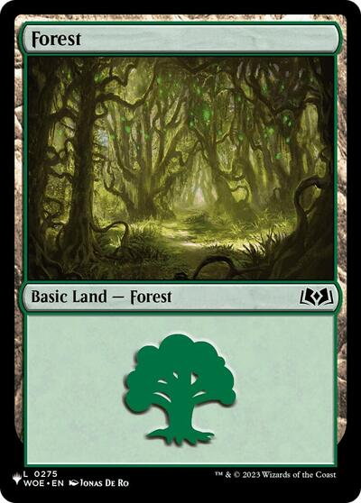 Forest (The List, from WOE) from LIST #275, Magic: The Gathering card