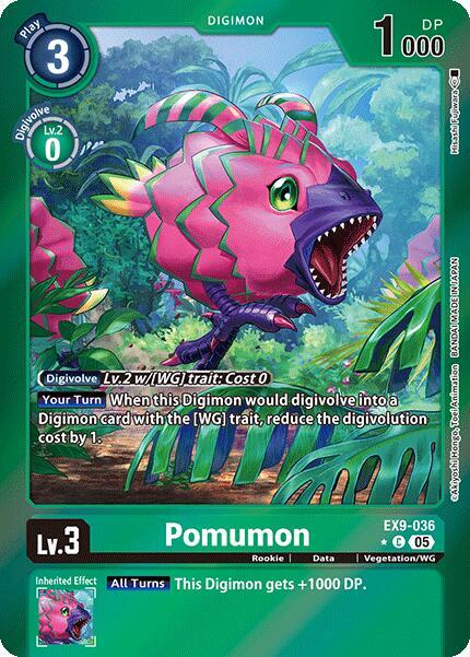 Pomumon Limited Foil digimon card