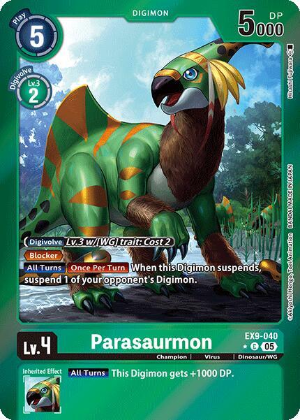 Parasaurmon Limited Foil digimon card
