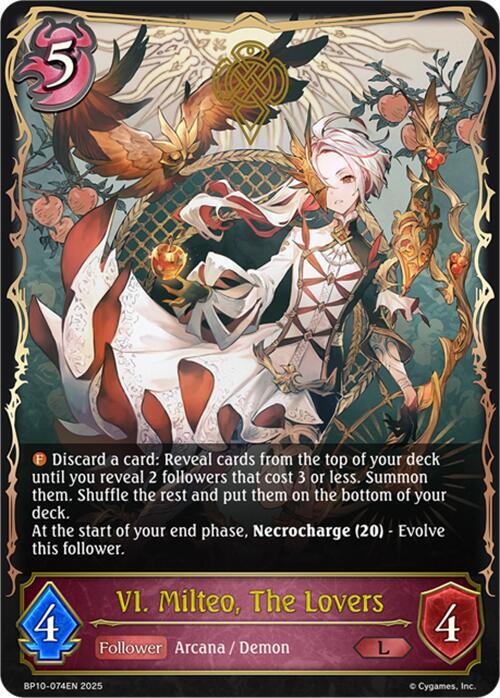 VI. Milteo, The Lovers - BP10: Gods of the Arcana - Shadowverse