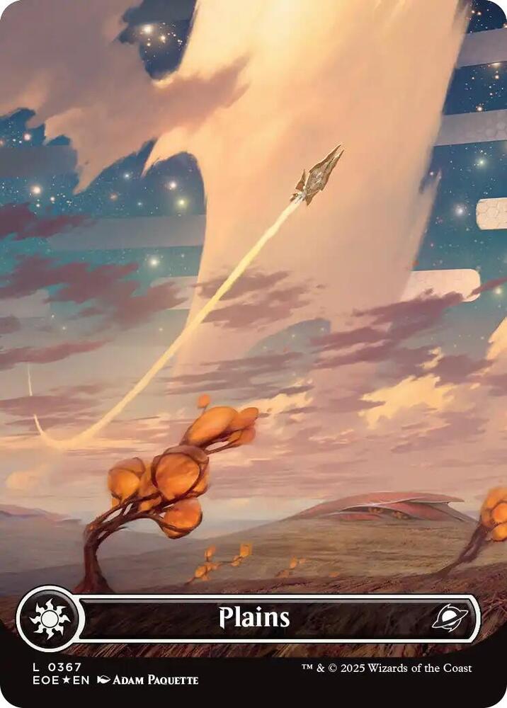 Plains (0367) (Borderless) (Galaxy Foil) - Edge of