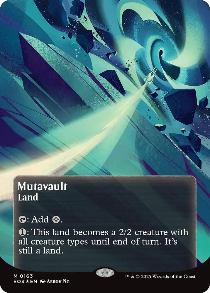 Mutavault (0163) (Borderless) (Galaxy Foil) - Edge of
