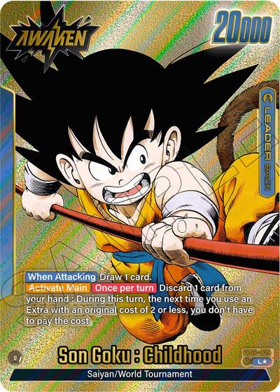Son Goku : Childhood - FB06-025 (Gold) Manga Booster 01 Leader Dragon Ball card — value and price