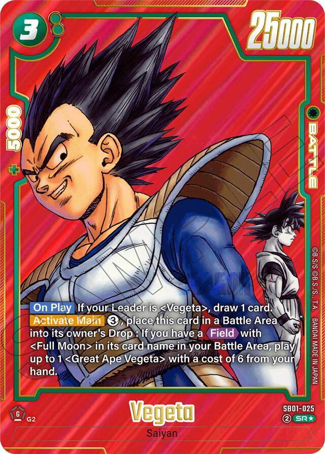 Vegeta - SB01-025 (Alternate Art) - Manga Booster 01 - Dragon Ball