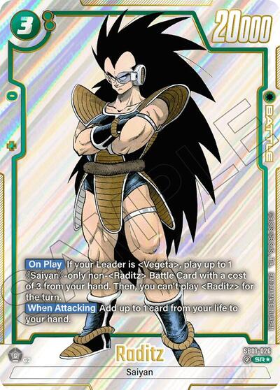 Raditz - SB01-026 (Alternate Art) card