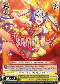 Snow, Sleigh, Reindeer, Santa! Hatsune Miku (PJS/S91-E007 R) card