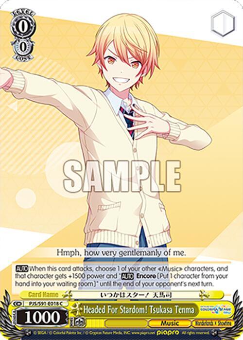 Headed For Stardom! Tsukasa Tenma (HATSUNE MIKU: COLORFUL STAGE!) — Weiss Schwarz card
