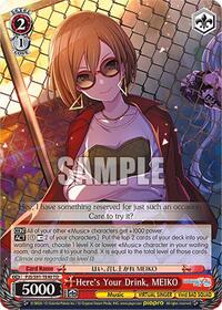 Here's Your Drink, MEIKO (PJS/S91-TE40 TD) card