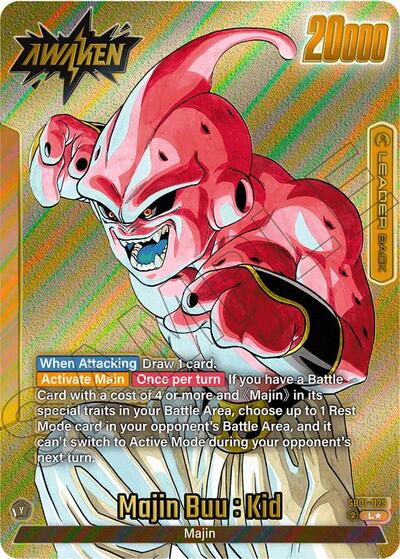 Majin Buu : Evil // Majin Buu : Kid - SB01-029 (Gold) Manga Booster 01 Leader Dragon Ball card — value and price