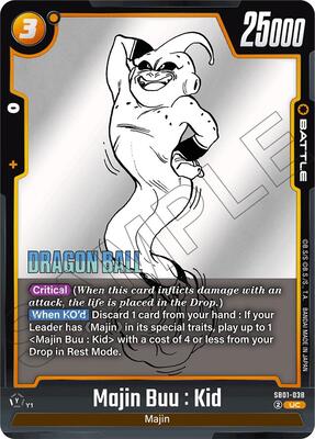Majin Buu : Kid - SB01-038 - Manga Booster 01 - Dragon Ball