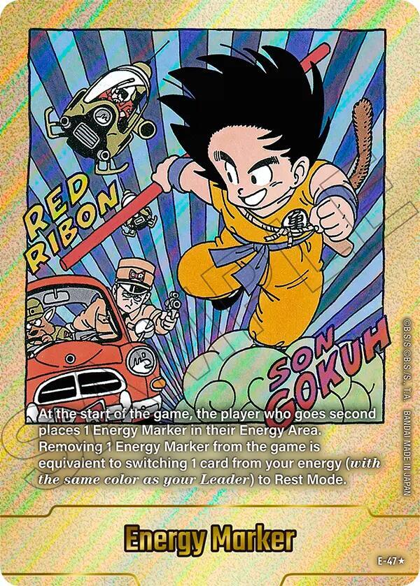 【美品】ドラゴンボールMANGABOOSTER01 エナジーマーカー E-47 Energy Marker (E-47) (Gold) - Fusion World Energy Markers