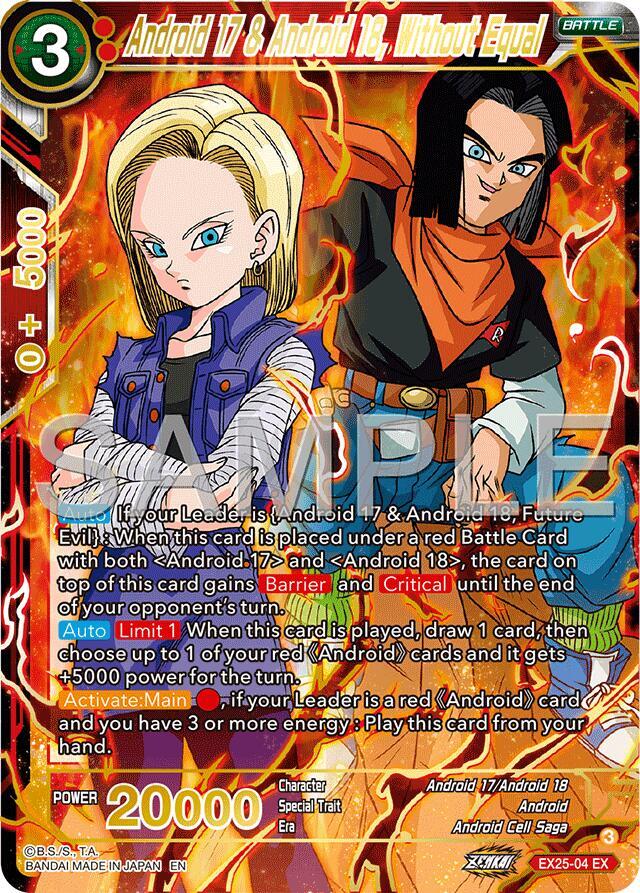 Android 17 & Android 18, Without Equal - Expansion Deck Box Set 25
