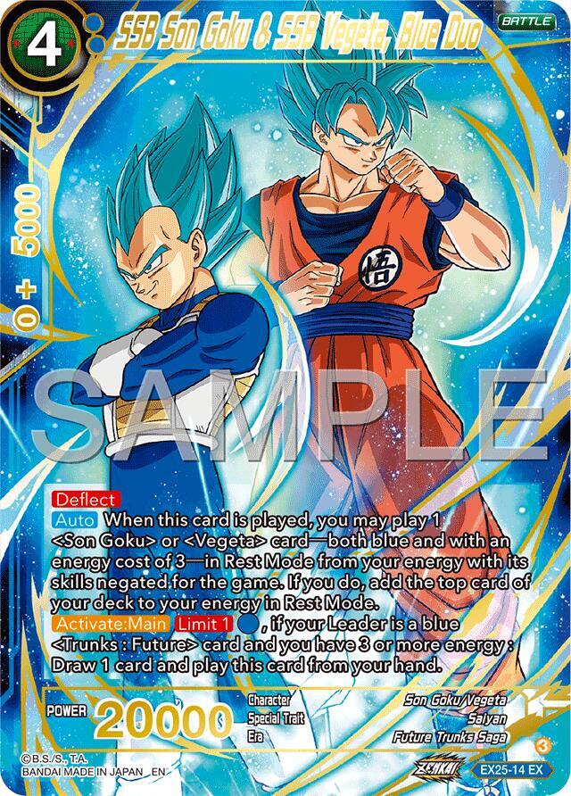 SSB Son Goku & SSB Vegeta, Blue Duo - Expansion Deck Box Set 25