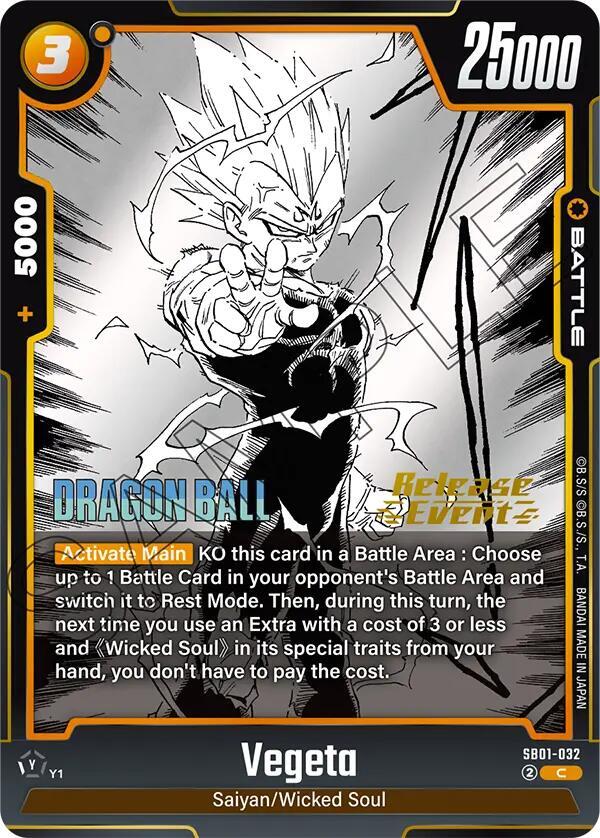 Vegeta - SB01-032 - Manga Booster 01 Release Event Cards - Dragon