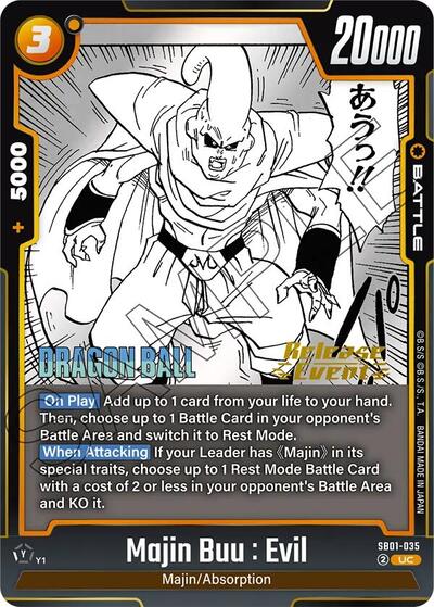 Majin Buu : Evil - SB01-035 Manga Booster 01 Release Event Cards card price