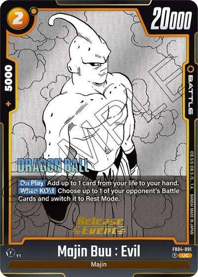 Majin Buu : Evil - FB04-091 Manga Booster 01 Release Event Cards card price