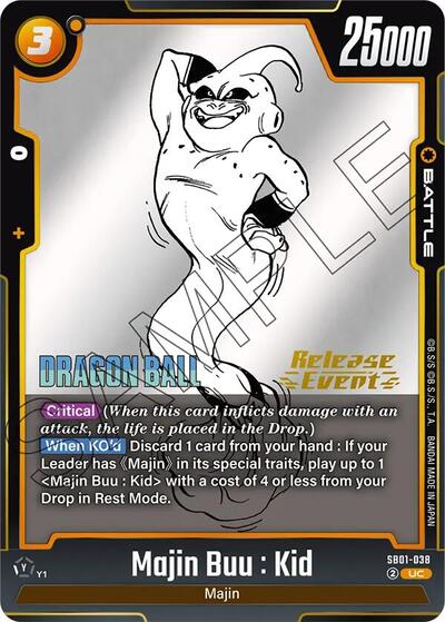 Majin Buu : Kid - SB01-038 Manga Booster 01 Release Event Cards card price