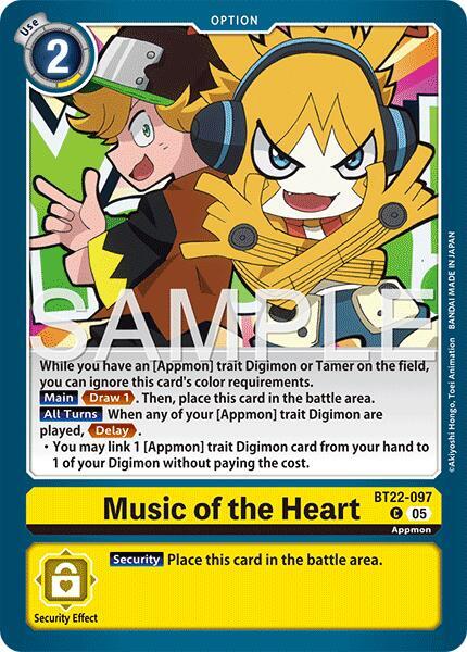 Music of the Heart - Cyber Eden - Digimon Card Game - TCGplayer.com