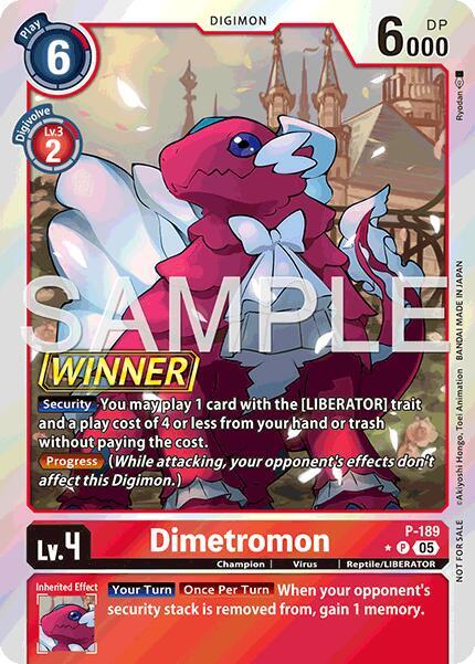 Dimetromon Store Tournament 2025 Vol3 Winner Pack digimon card