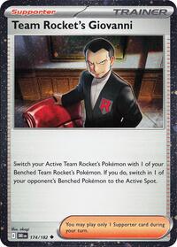Team Rocket's Giovanni (Cosmos Holo) #174/182 from Miscellaneous Cards & Products Pokemon card image