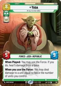 Yoda - My Ally is the Force (Hyperspace) card