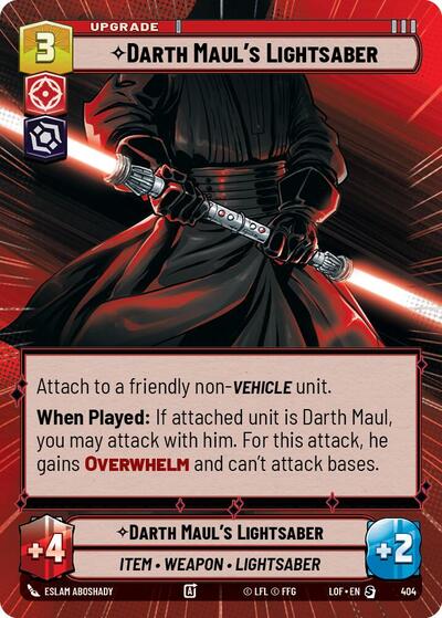 Darth Maul's Lightsaber (Hyperspace) Legends of the Force card price
