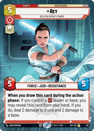 Rey - With Palpatine's Power (Hyperspace) Legends of the Force card price
