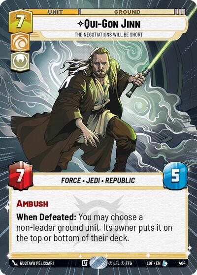 Qui-Gon Jinn - The Negotiations Will Be Short (Hyperspace) Legends of the Force card price
