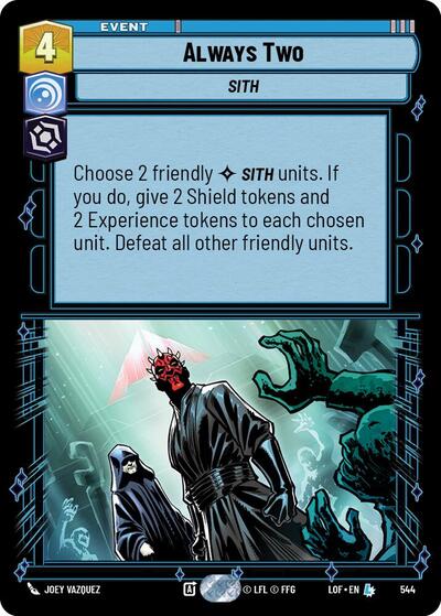 Always Two (Foil) Legends of the Force Legendary Star Wars Unlimited card — value and price