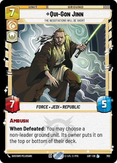 Qui-Gon Jinn - The Negotiations Will Be Short (Foil) Legends of the Force card price