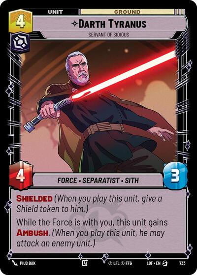 Darth Tyranus - Servant of Sidious (Foil) card