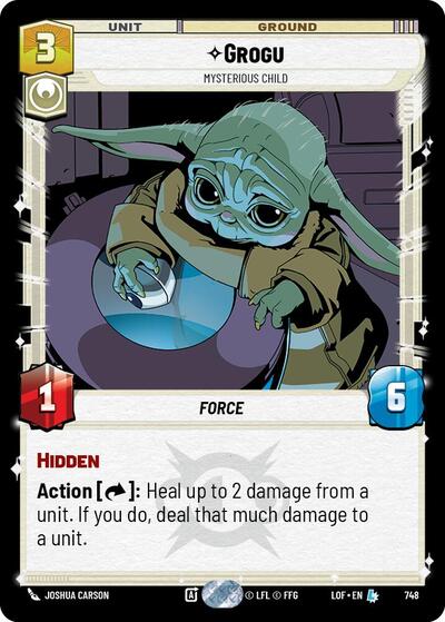 Grogu - Mysterious Child (Foil) Legends of the Force Legendary Star Wars Unlimited card — value and price