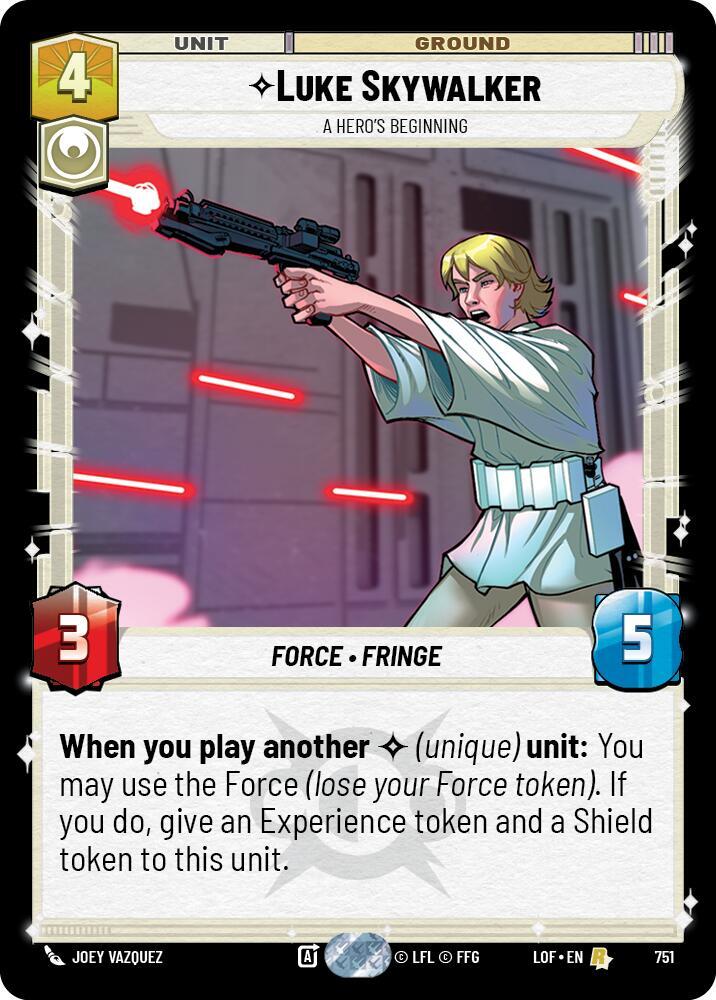 Luke Skywalker 751 card