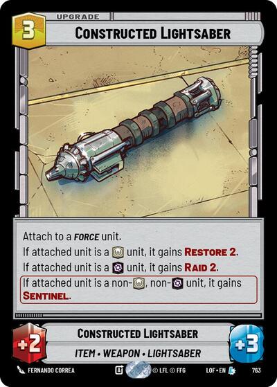 Constructed Lightsaber (Foil) card