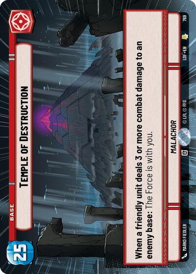 Temple of Destruction (Hyperspace Foil) Legends of the Force Rare Star Wars Unlimited card — value and price