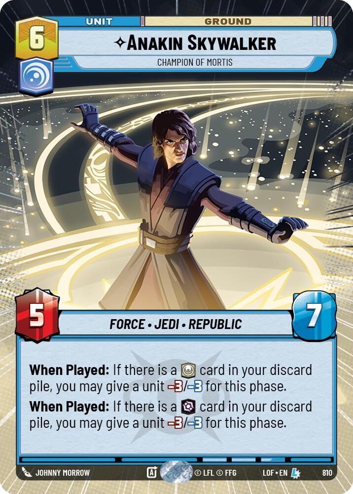 D2 ファーストトレーディングカード Anakin Skywalker - Champion of Mortis (Hyperspace Foil) - Legends