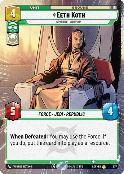 Eeth Koth - Spiritual Warrior (Hyperspace Foil) card