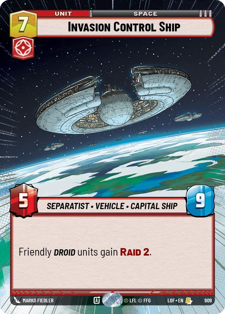 Invasion Control Ship (Hyperspace Foil) 909 card