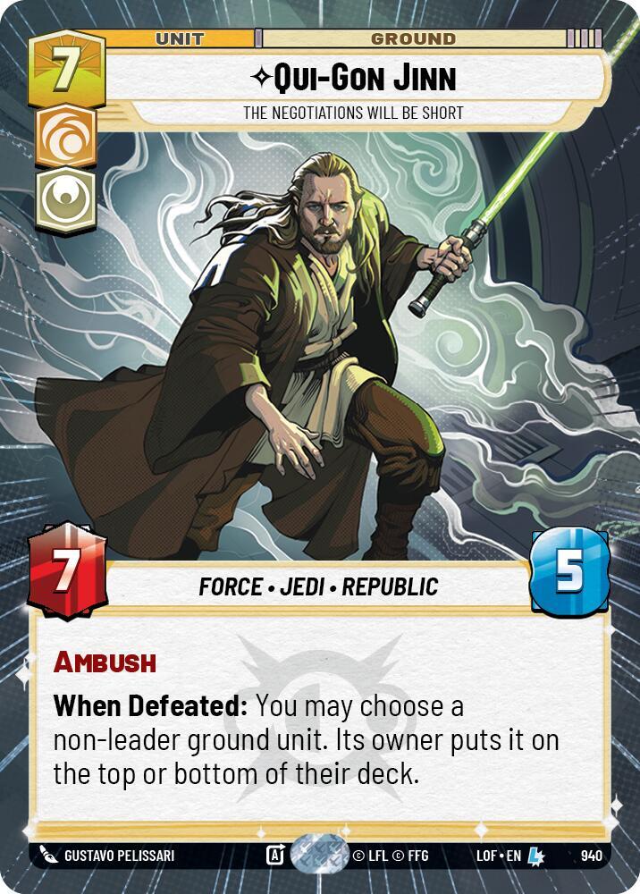 Qui-Gon Jinn - The Negotiations Will Be Short (Hyperspace Foil