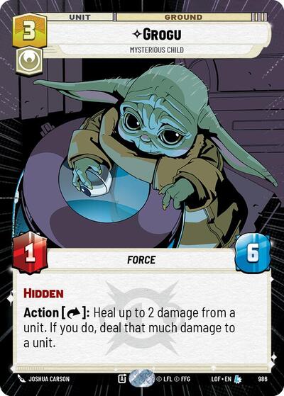 Grogu - Mysterious Child (Hyperspace Foil) Legends of the Force Legendary Star Wars Unlimited card — value and price