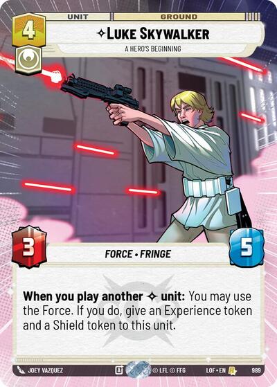 Luke Skywalker - A Hero's Beginning (Hyperspace Foil) card