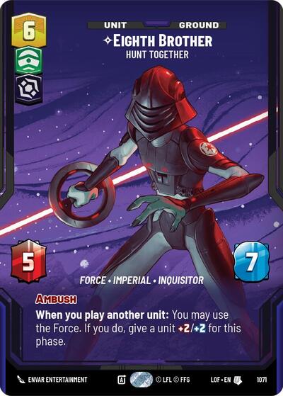 Eighth Brother - Hunt Together (Prestige Foil) Legends of the Force Uncommon Star Wars Unlimited card — value and price