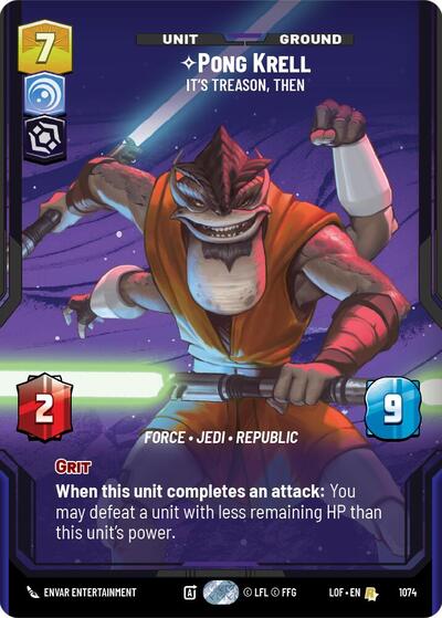 Pong Krell - It's Treason, Then (Prestige Foil) card
